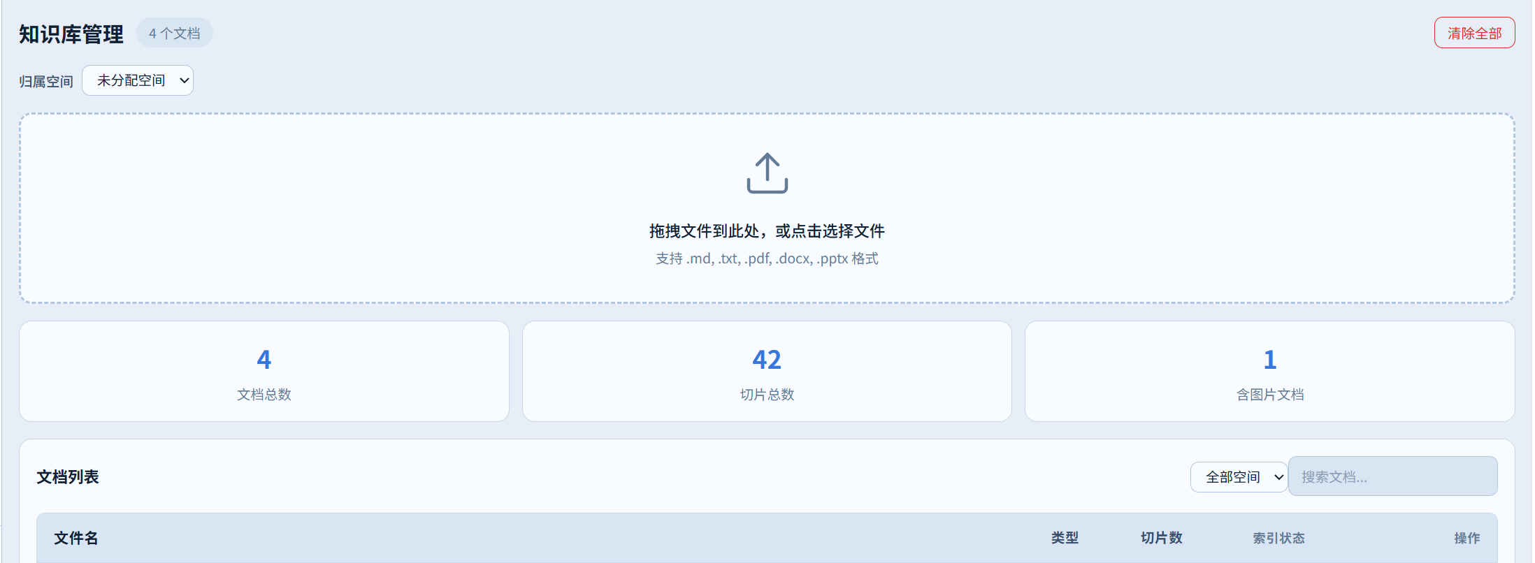 Notebook 智能知识工作台 - 知识库管理 · 文档上传与索引
